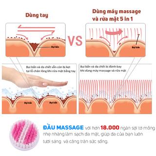 Máy rửa mặt và matxa và chăm sóc da 5 trong 1