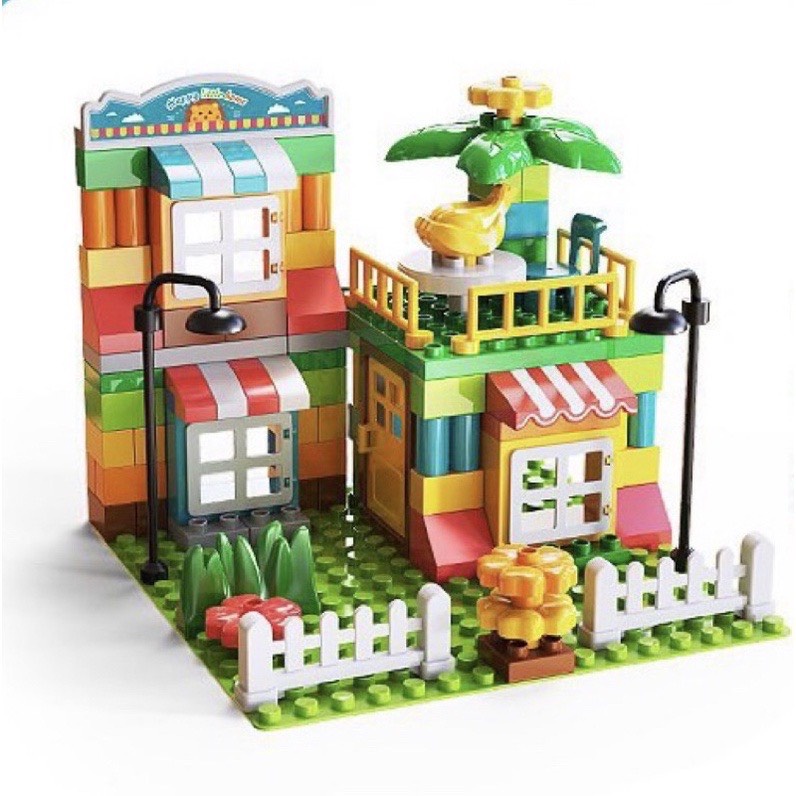 Đồ chơi Lego Feelo cho bé - Lego Nhà ga 105 + 2 đế hoặc 179 chi tiết