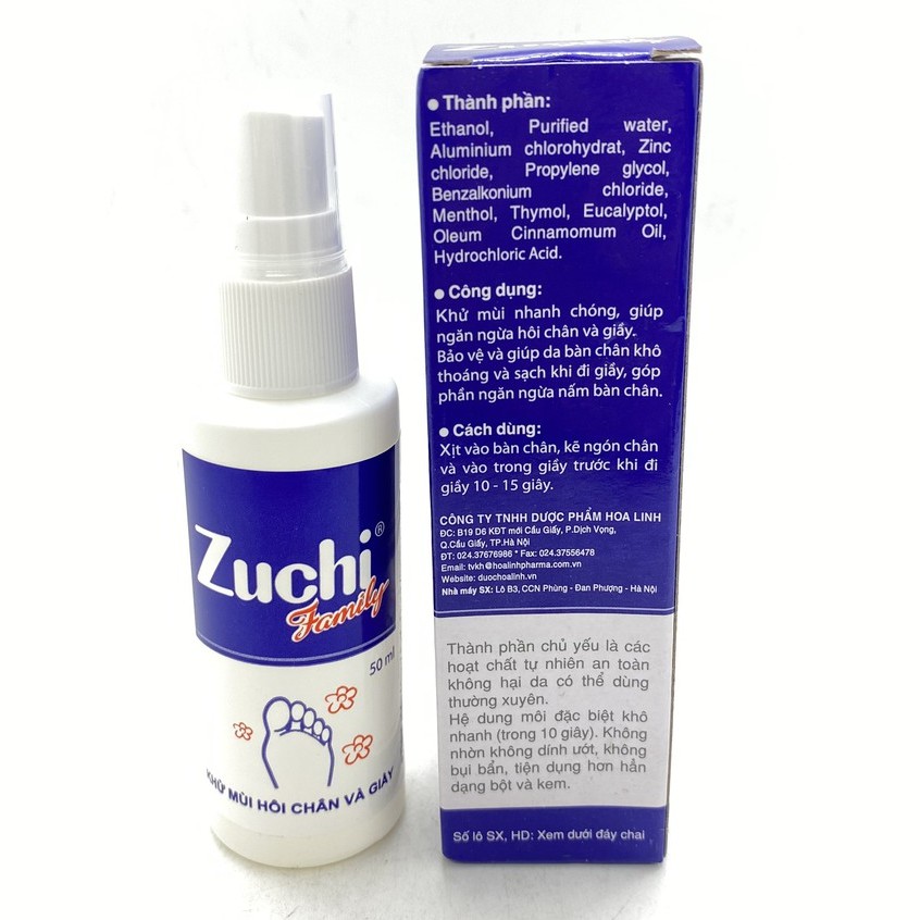 Xịt khử mùi Zuchi family 50ml