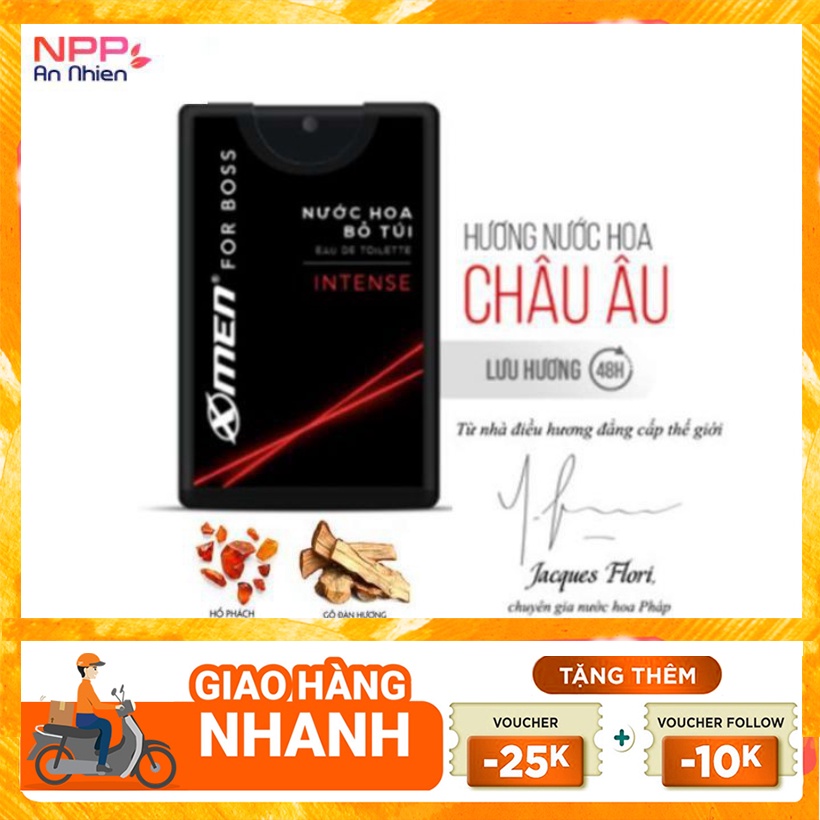 Nước hoa bỏ túi Xmen for boss intense 18ml