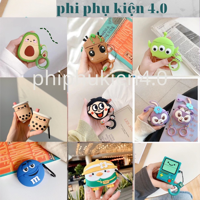 Vỏ Tai Nghe Bluetooth Pro - Hình Thú 3D Nhiều Mẫu Dễ Thương Chống Va Đập