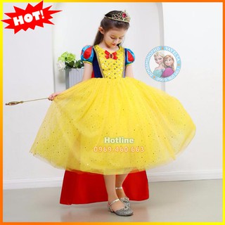 🔥Xả Hàng🔥 Váy Đầm Bạch Tuyết Cho Bé Gái. Đầm Công Chúa Bạch Tuyết và Bảy Chú Lùn Mới Nhất