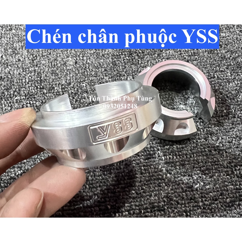 Chén chân phuộc CNC khắc chữ YSS ( loại 1) - 1 cặp