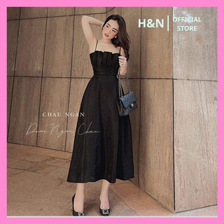 Váy maxi 2 dây xòe dài thiết kế cao cấp dự tiệc trẻ trung xinh xắn - H&N Store V7
