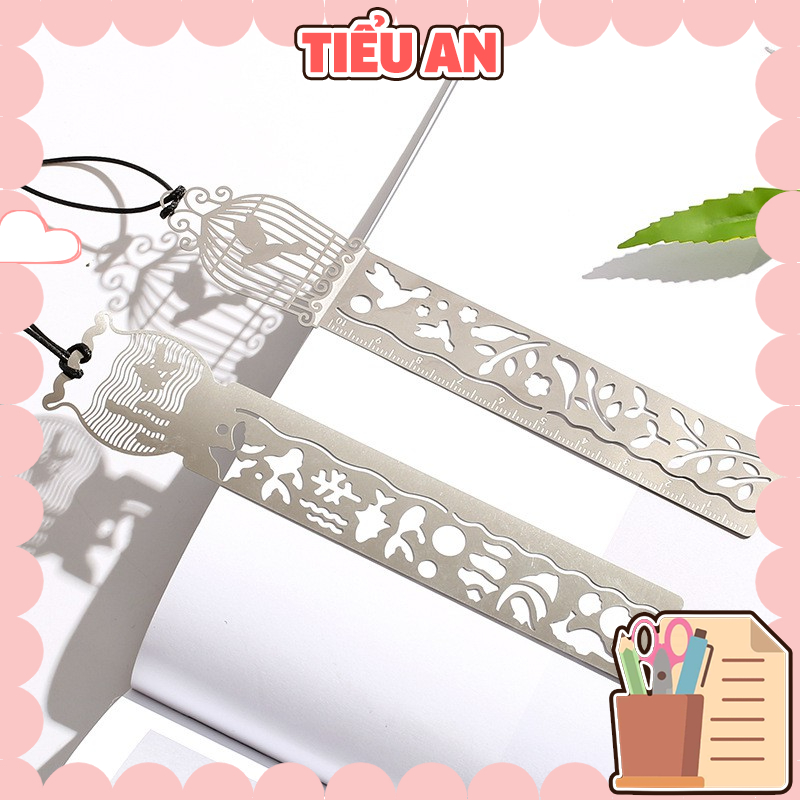 Thước sắt dẻo 10 cm nhiều hoạ tiết (có thể làm bookmark)