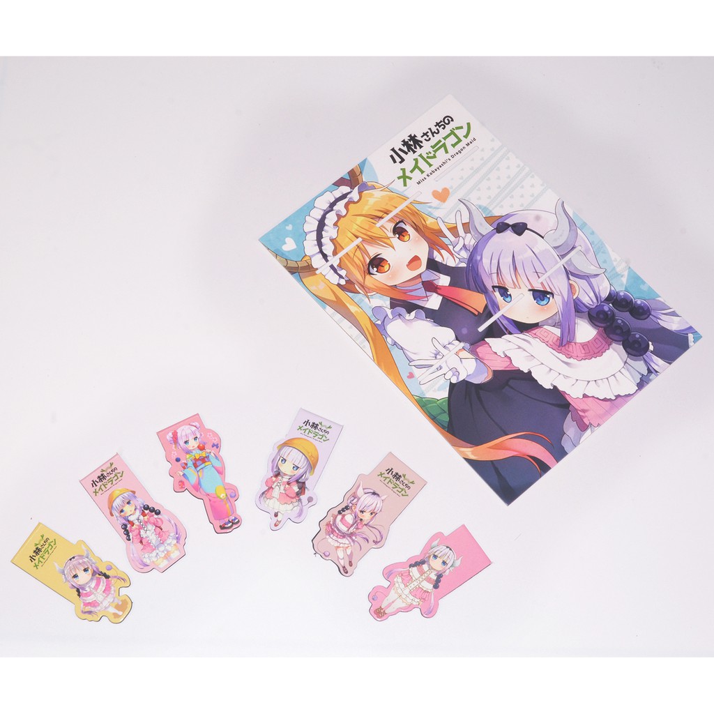 [thanh lý bán lỗ] Bộ 6 Bookmark Anime nam châm - Kobayashi-san Chi no Maid Dragon [AAM] [PGN25]