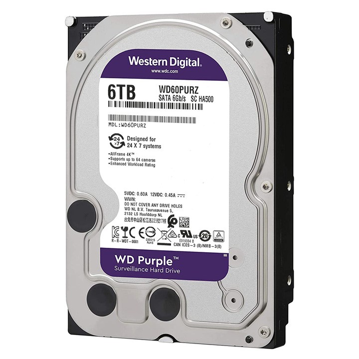 Ổ cứng 3.5 inch SATA Western Digital WD Purple 10TB 8TB 6TB 4TB - bảo hành 3 năm