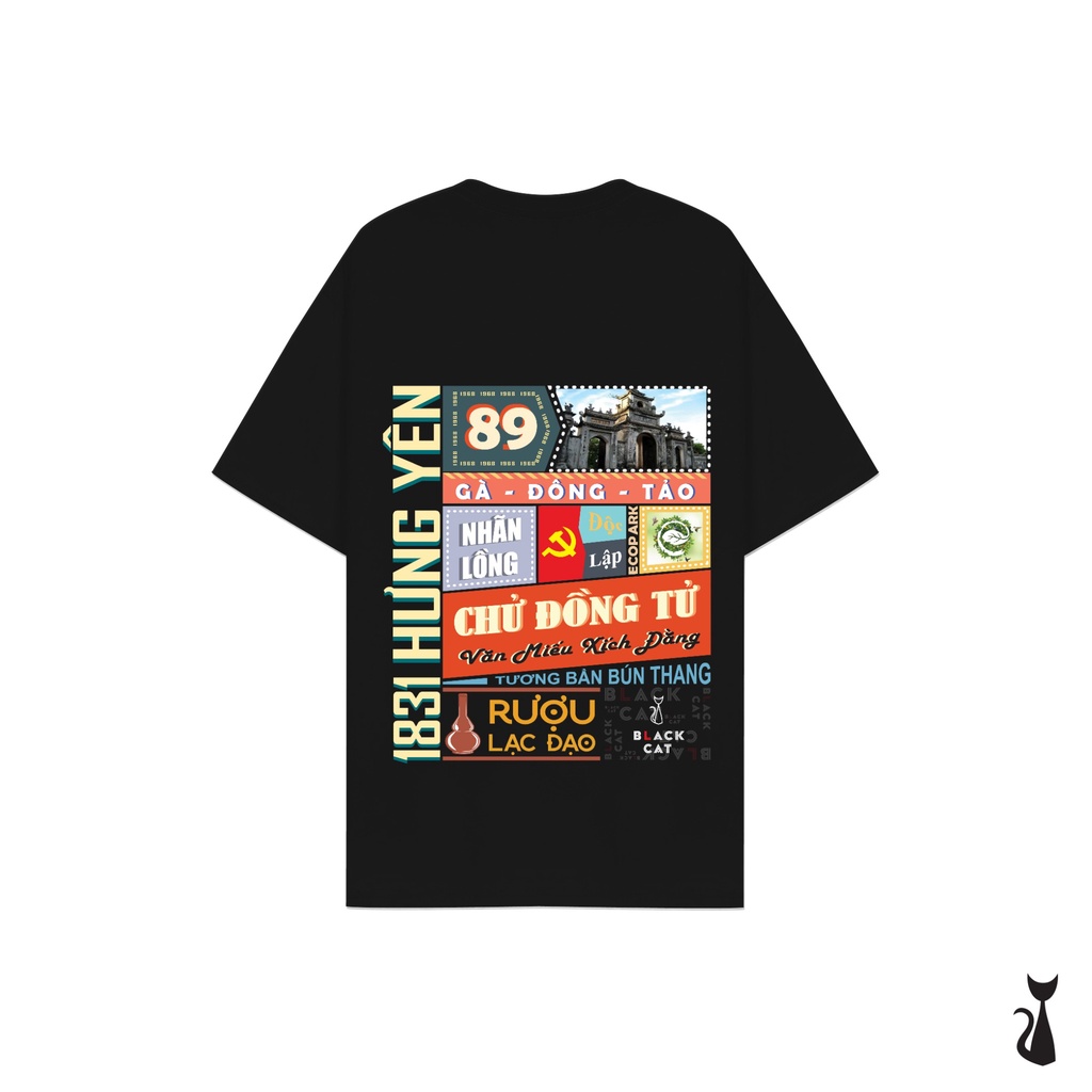 Áo thun tay lỡ from rộng local brand BlackCat Hưng Yên - Unisex nam nữ