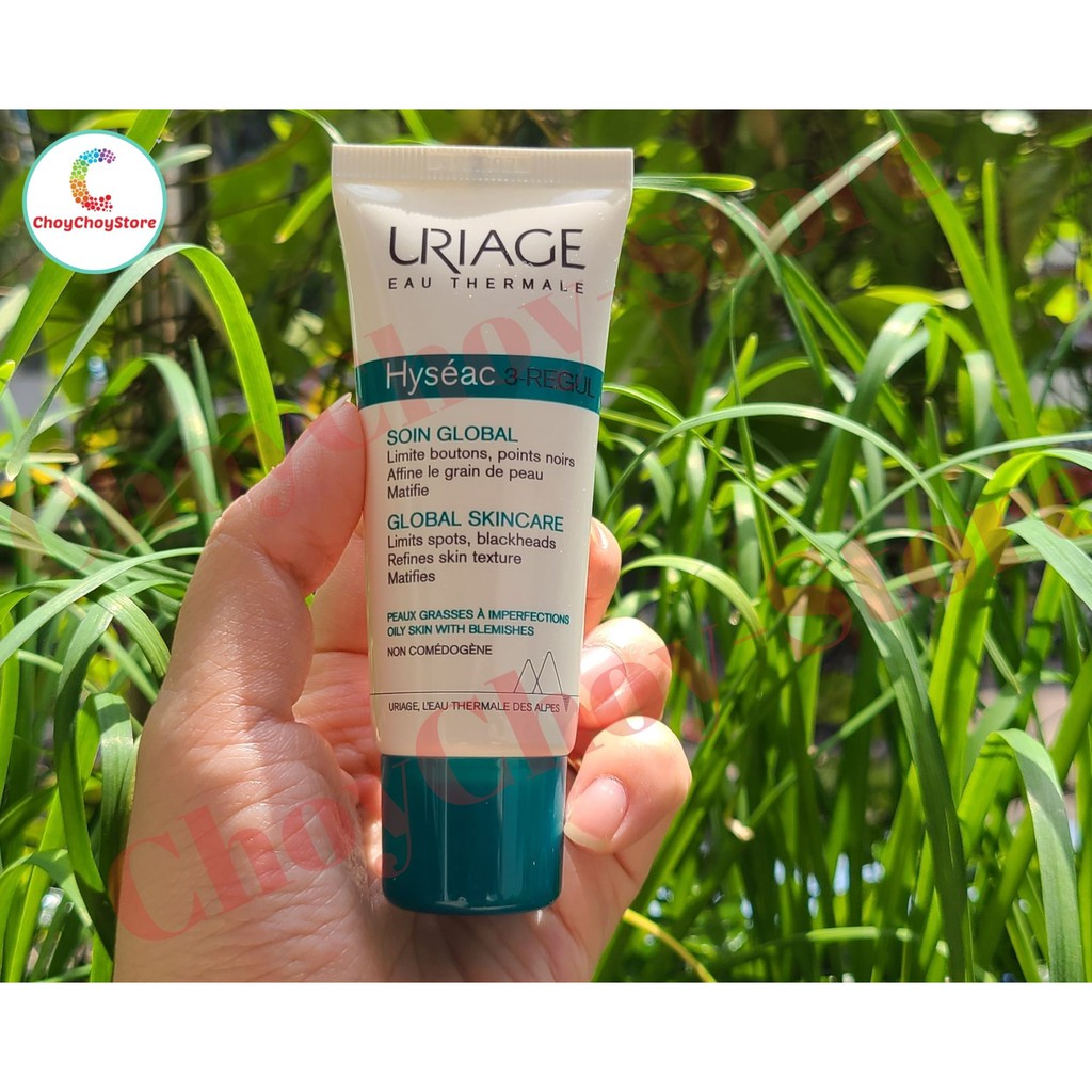 [TEM CTY] URIAGE Hyseac 3 Regul Global &amp; Tinted SPF30 40mL - Kem làm giảm mụn trứng cá tổng hợp, mờ thâm mụn