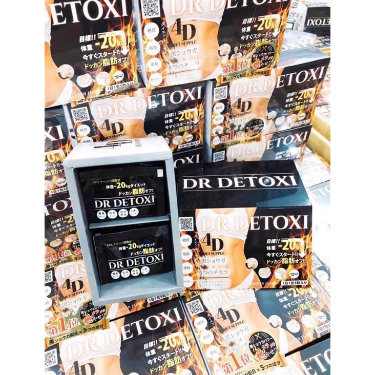 Viên uống giảm cân Dr Detoxi 4D giảm cân thanh loc cơ thể Japan