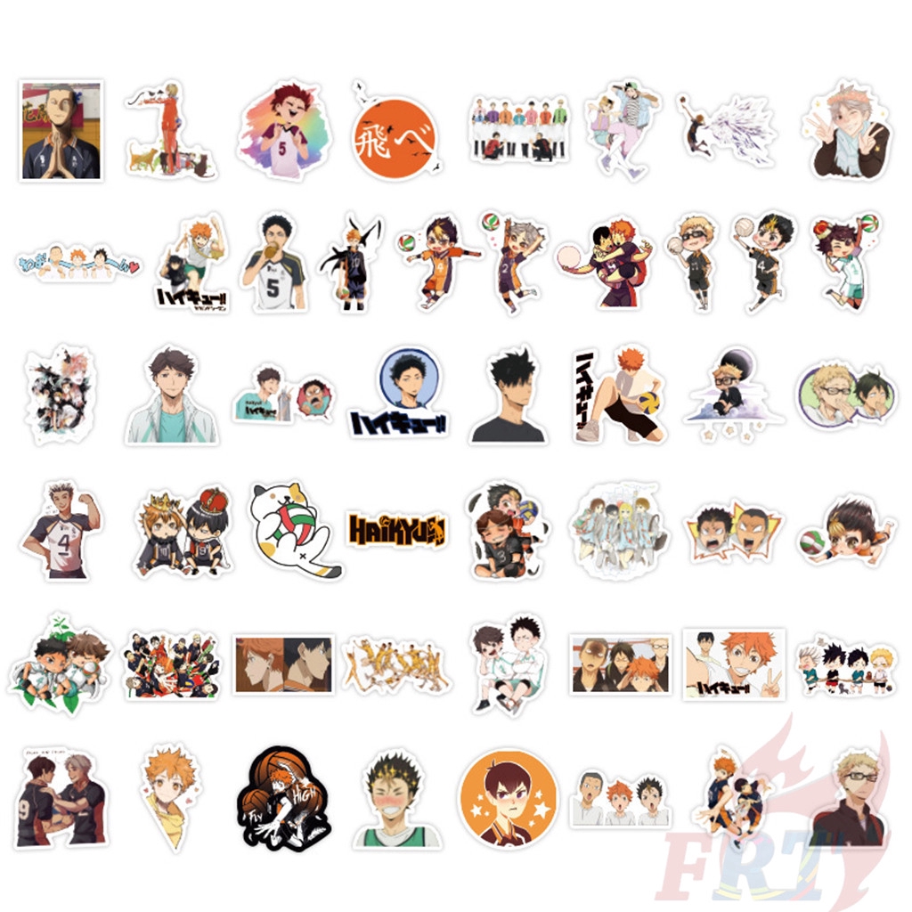 ❉ Haikyuu!! - Series 02 Anime Shoyo Hinata Tobio Kageyama Kei Tsukishima Yu Nishinoya Kozume Kenma Stickers ❉ 50Pcs/Set DIY Fashion Doodle Decals Stickers