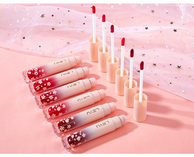 Son kem matte lip LEYU phiên bản giới hạn hoa anh đào chíhãng nội địa trung