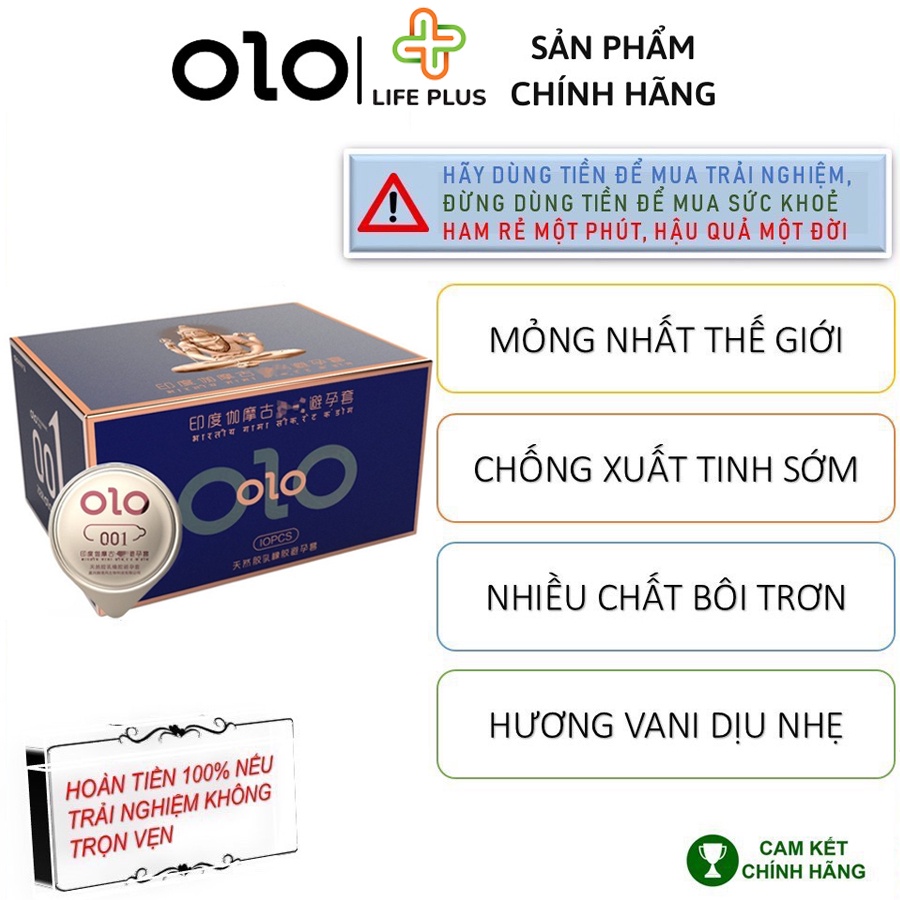 Bao Cao Su Siêu Mỏng Nữ Thần Ấn Độ Xanh Hộp 10 bcs Kéo Dài Thời Gian Quan Hệ, Tăng Khoái Cảm. Life Plus Store