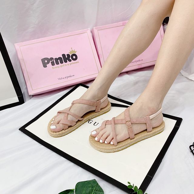 Sandal đế cói MAILIAA quai chéo mã 013