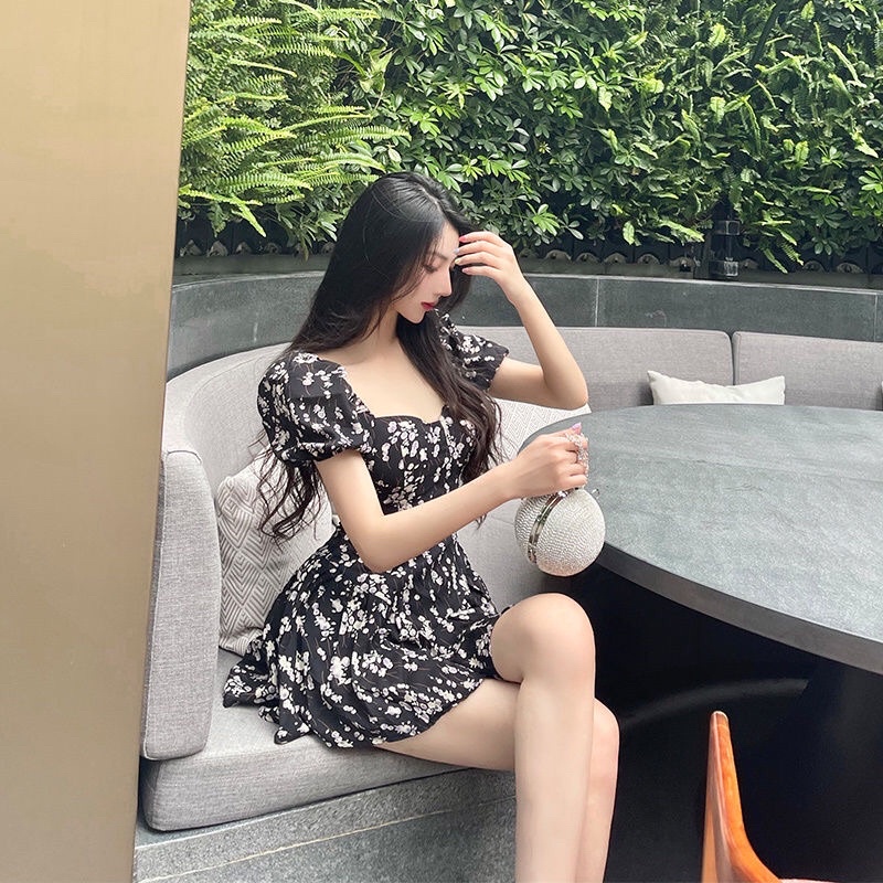 Đầm Cúp Ngực Cổ vuông Dáng Xoè Hot Girl HT06 HaLuu Store Thích Hợp Cho Nữ