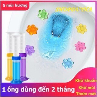 Gel khử mùi bồn cầu diệt khuẩn toilet gel dính bồn cầu dạng thạch hình bông hoa