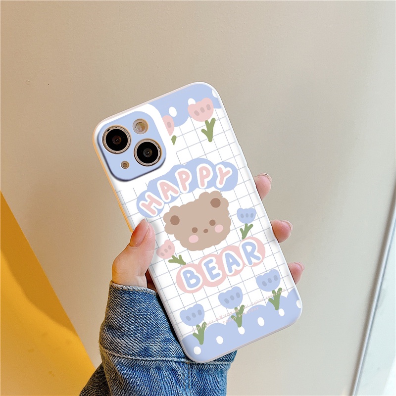 Ốp silicon iphone đầu gấu nâu Happy Bear cute ốp mền dẻo cho 6/6+/7/7+/8/8+/X/Xs/Xsm/11/11PM/12/12pro/13/13promax