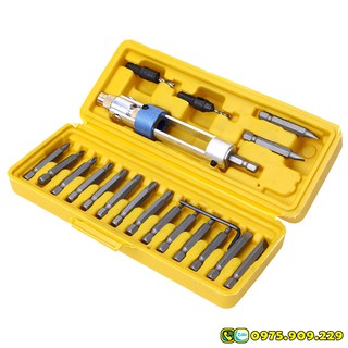 Bộ mũi khoan và vặn vít đảo đầu 20 món