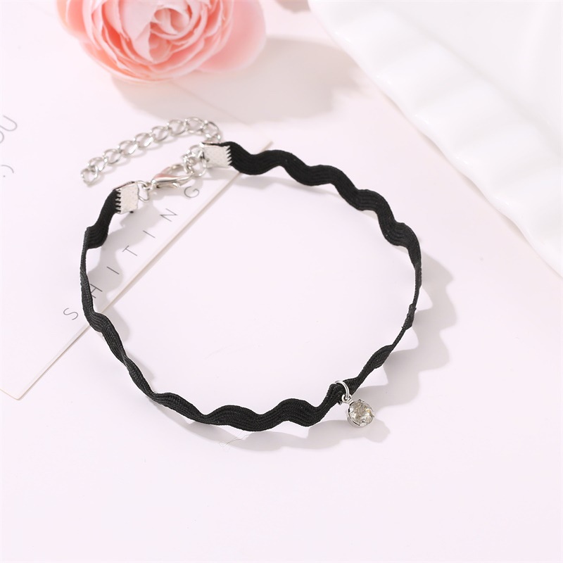 [Vòng Chân Đính Đá Kim Cương Lấp Lánh Quyến Rũ] [Vòng Chân Cổ Chân Gợn Sóng Ren Gợn Sóng] [Cặp Đi Biển]