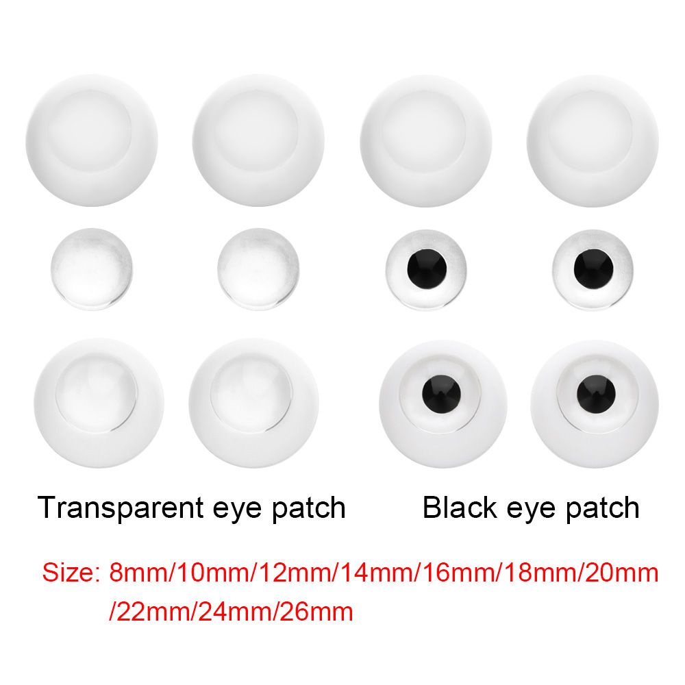 1 bộ mắt búp bê hình bán cầu bằng acrylic trong suốt 8~26mm chất lượng cao