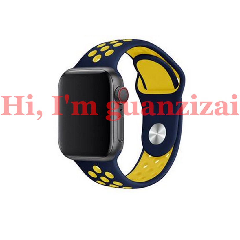 Band Dây đeo thay thế bằng silicon bền và thời trang cho Apple Watch Series se/6/5/4 /3 /2 /1 38mm/40mm/42mm/44mm