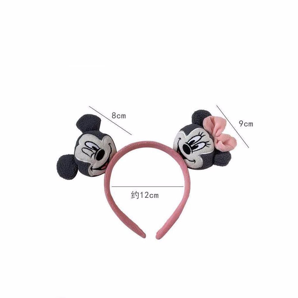 Cài tóc rửa mặt trang điểm vải lông mềm chuột Mickey hoạt hình nhiều màu sắc cho nữ