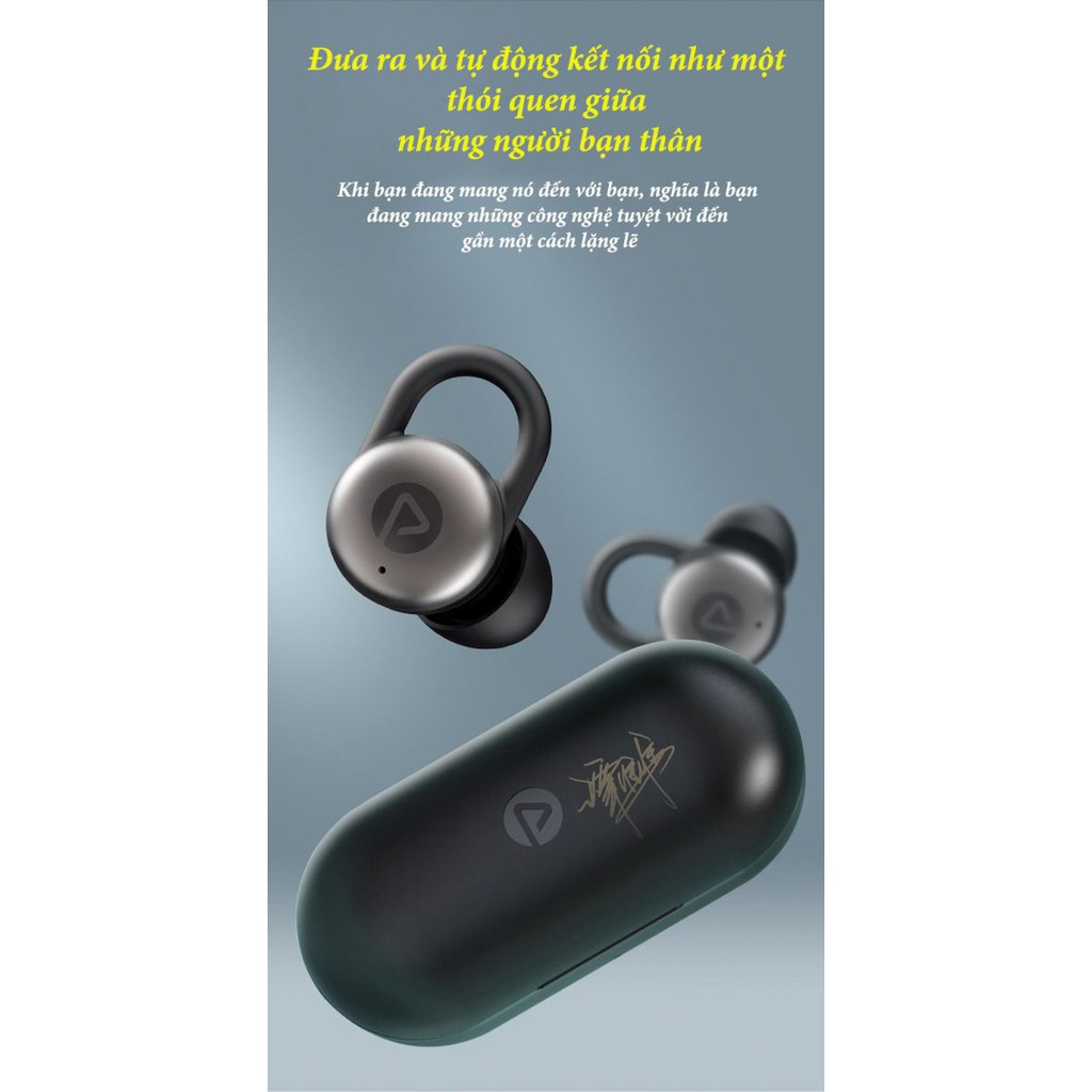 Tai nghe không dây Pisen  Bluetooth True Wireless X- Pods T2 (IPX4, 30mAhx2, sac5400mAh) gray