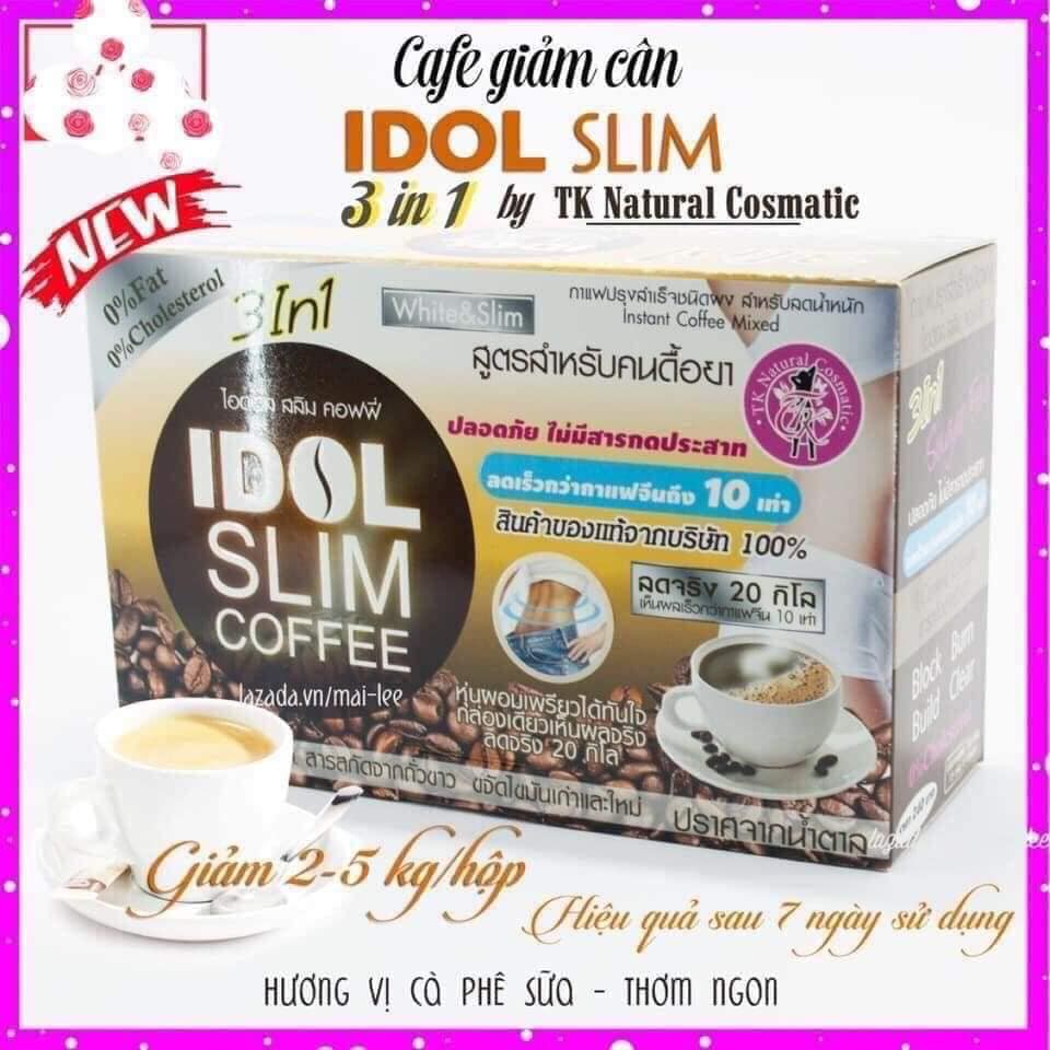 [cafe mẫu mới] cafe giảm cân thái lan, cà phê idol slim 3in1 giảm mạnh gấp đôi, giảm cân thái lan