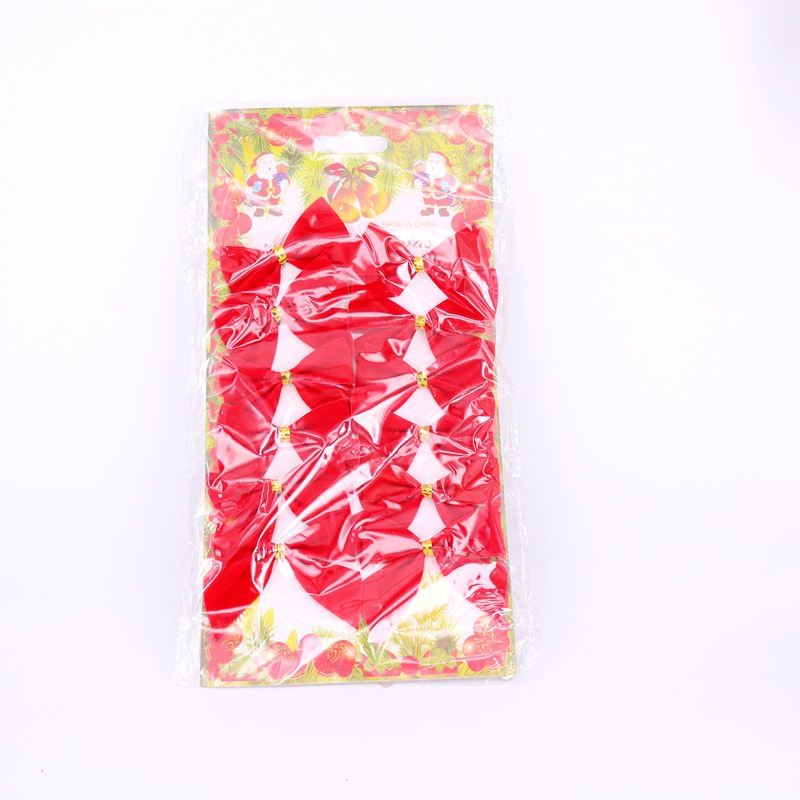 Set 12 nơ đỏ/bạc/vàng trang trí phụ kiện decor giỏ quà, quà tặng