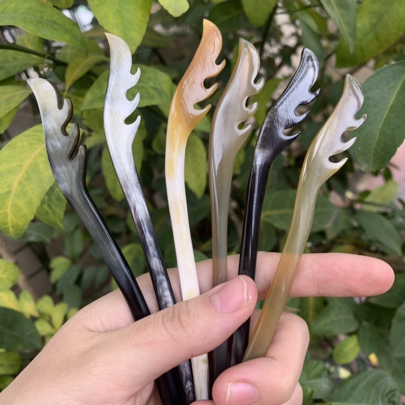 Trâm cài tóc bằng sừng❤️đục khắc hình dễ thương/ đủ loại - HAHANCO