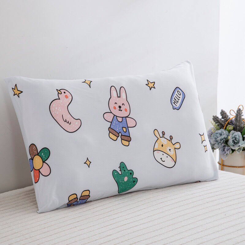 Gối cotton cho bé 100% thấm hút mồ hôi tốt, chất liệu cotton thoáng mát tạo cảm giác dễ chịu cho bé kích thước 30x50cm