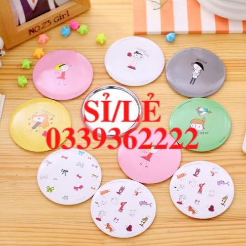 [ COCOLOVE ] Set 10 gương mini bỏ túi nhiều hình dễ thương  HAIANHSHOP