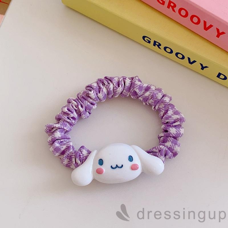 Dây buộc tóc in họa tiết hoạt hình chú chó dễ thương cho nữ