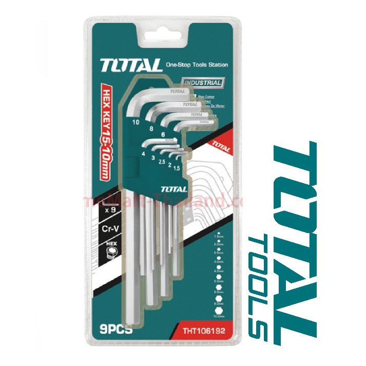 INGCO Bộ 9 lục giác đầu bằng dài Hex Key HHK11091 THT106191