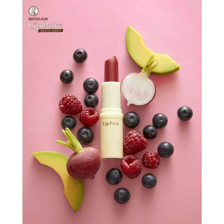 SON DƯỠNG KHÔNG MÀU CHO MÔI MỀM CĂNG MỌNG MENTHOLATUM LIP PURE NATURAL LIPBALM 3.9G HÍNH HÃNG - 9986