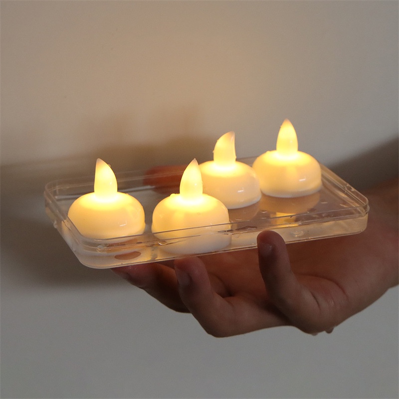 Nến điện tử tealight nổi 12 viên nổi trên nước nến trang trí spa, sự kiện
