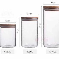 Combo 5 lọ thủy tinh nắp gỗ ( 1lọ 450ml- 2lọ 500ml- 2lọ 750ml)