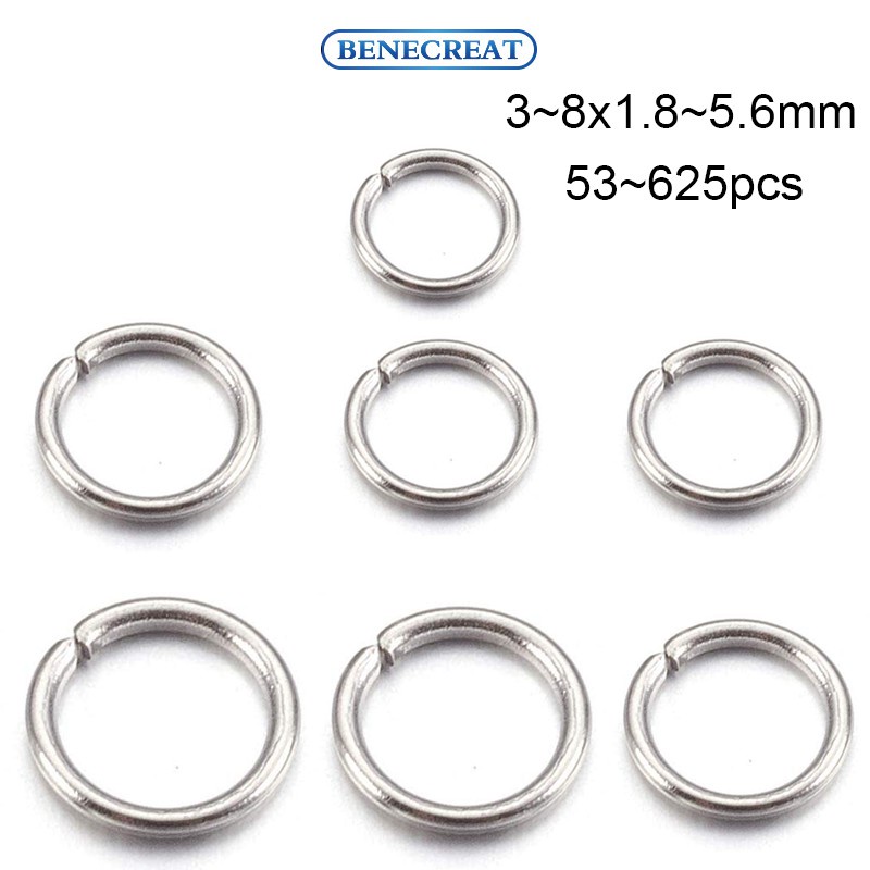 Set 10~50g/ 100~1000 cái khoen BENECREAT thép không gỉ 304