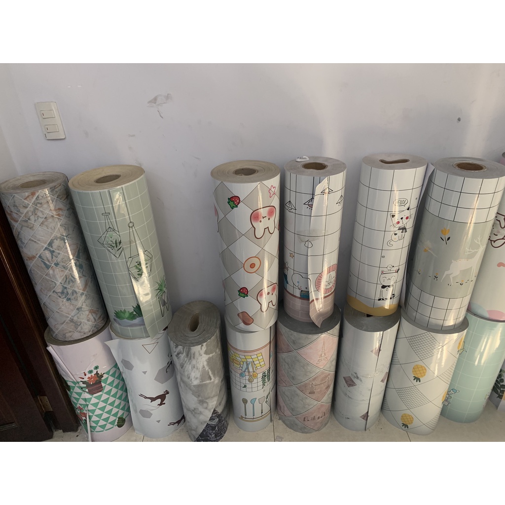 Decal dán bếp tráng nhôm cách nhiệt khổ 60cm nhiều mẫu kèm ảnh thật DB22