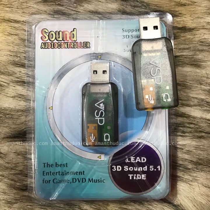 USB Ra Sound 2 Lỗ Chuẩn 2.1 Âm Thanh 3D/ USB SOUND 3D 5.1