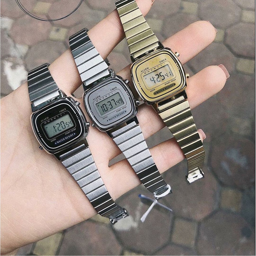 Đồng Hồ Điện Tử Nữ LA 670 Bản Mini Nhẹ Nhàng, Phong Cách Trẻ Trung , Thanh Lịch, Chống Nước PCR-3ATM