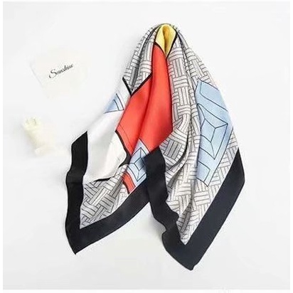 Khăn Choàng Lụa In Hình Vuông 70CM (27.5*27.5 Inches) WJ1026-111
