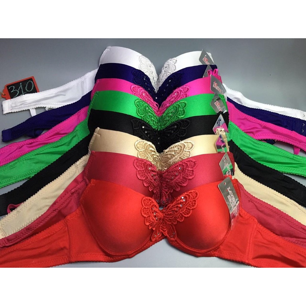 Áo ngực nữ phối thêu con bướm mút vừa size 32 34 36