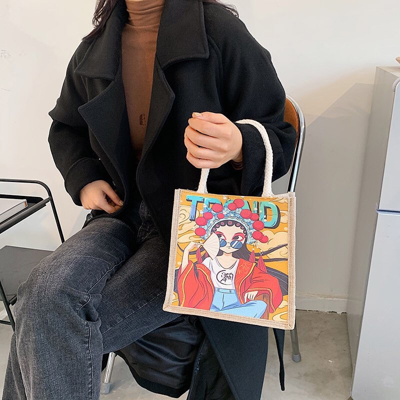 Túi cói mini nhiều hình size 21cm túi đựng cơm | BigBuy360 - bigbuy360.vn