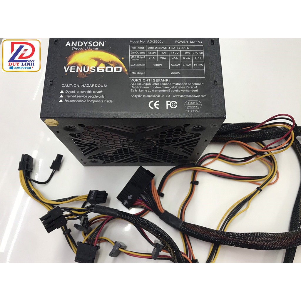 Nguồn công sức thực 450W,500W,550W,600W Dragon và các loại có 8 pin 12v,6 Pin cho vga tặng kèm dây nguồn