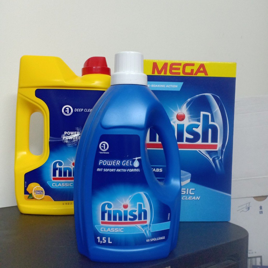 Bột rửa bát Finish Viên / Gel dùng cho máy rửa bát