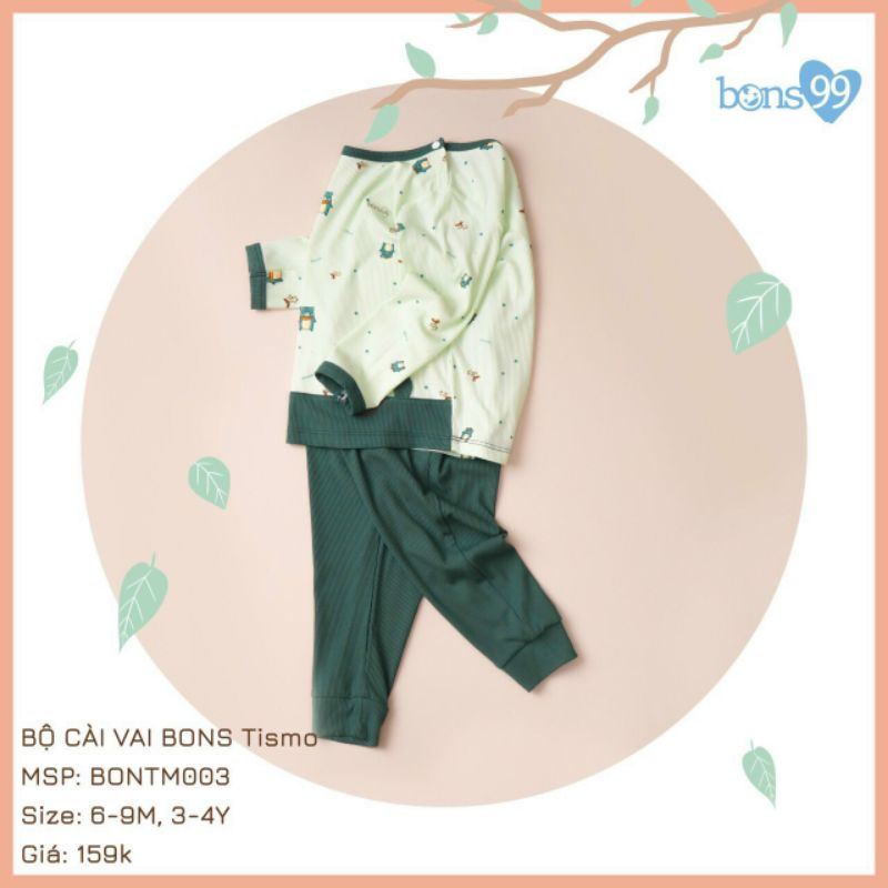 Bon99 -  Bộ dài tay chất tăm cho bé 8-18kg