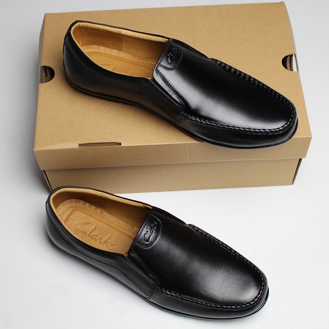 Giày Lười Da Bò Nam Clarks . Giày Mọi Hàng Việt Nam Xuất Khẩu (CL.3Đ)