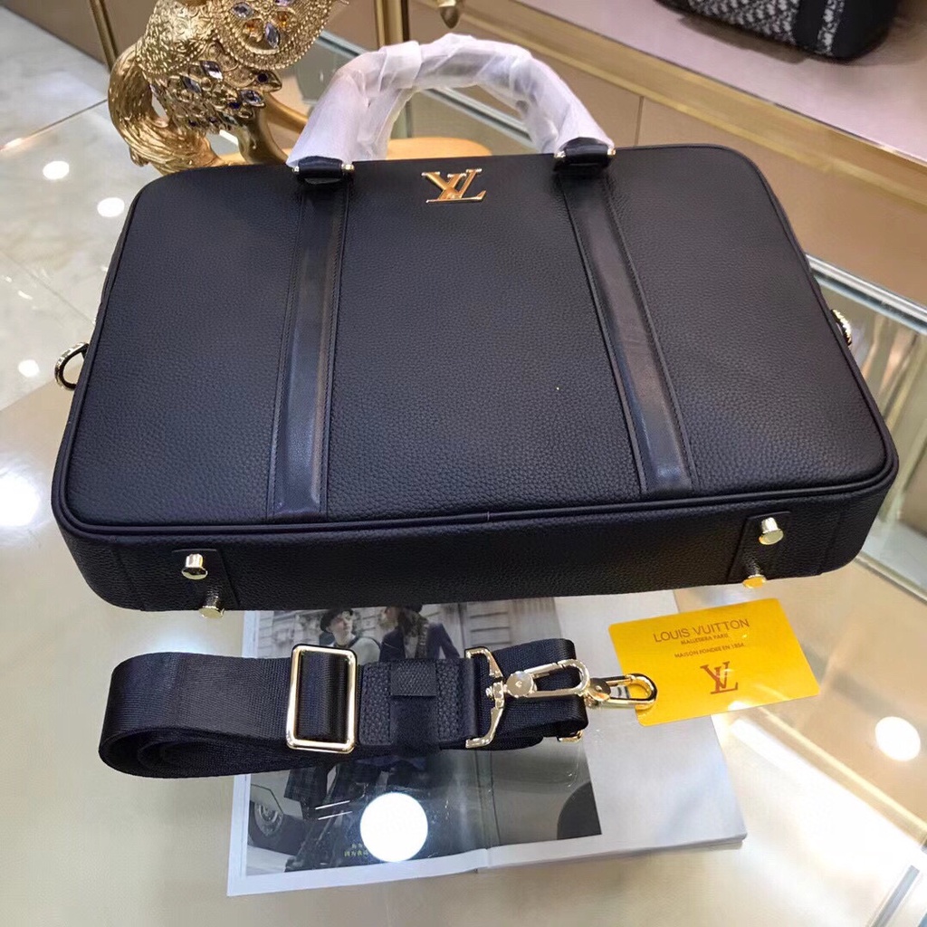Cặp xách công sở nam da thật thời trang cao cấp Louis Vuitton LV phong cách thanh lịch, thời thượng