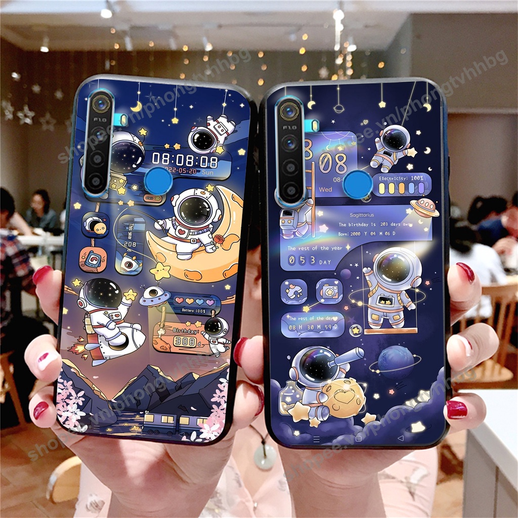 Ốp lưng Realme 5 / REALME 5I / Realme Q / REALME 5 Pro / REALME C3 phi hành gia hoạt hình 3D cute giá rẻ